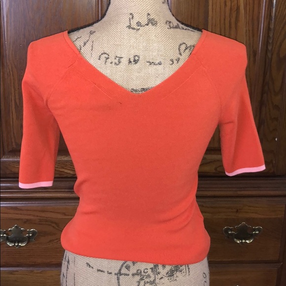 Orange Ribbed Top - Picture 3 of 4
